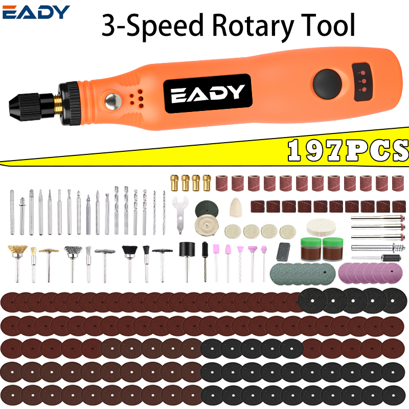 Woodworking Kit - USBコードレス回転工具キット – 金属研磨、模型製作、アクリル彫刻、木工彫刻用のミニ電動ドリル