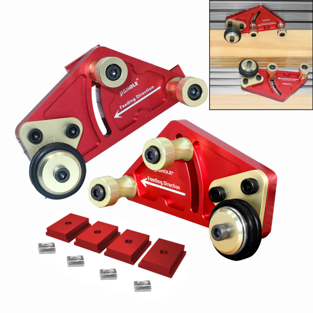 Woodworking Boards - 1 ペアクリアカット精密ストックガイド木工鋸テーブルベアリングローラー供給 Loc ボード安全推進補助ツール