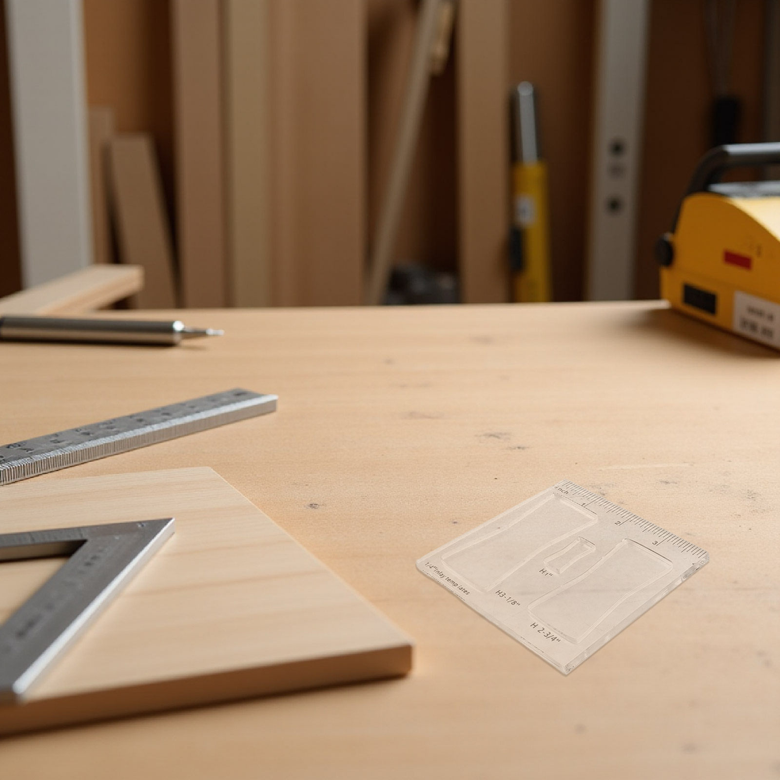 Woodworking Kit - 木工用3点セット。ハロウィン、クリスマス、新年向けのアクリル製ルーターテンプレート。木工工具、ルーター用アクセサリー、弓型。