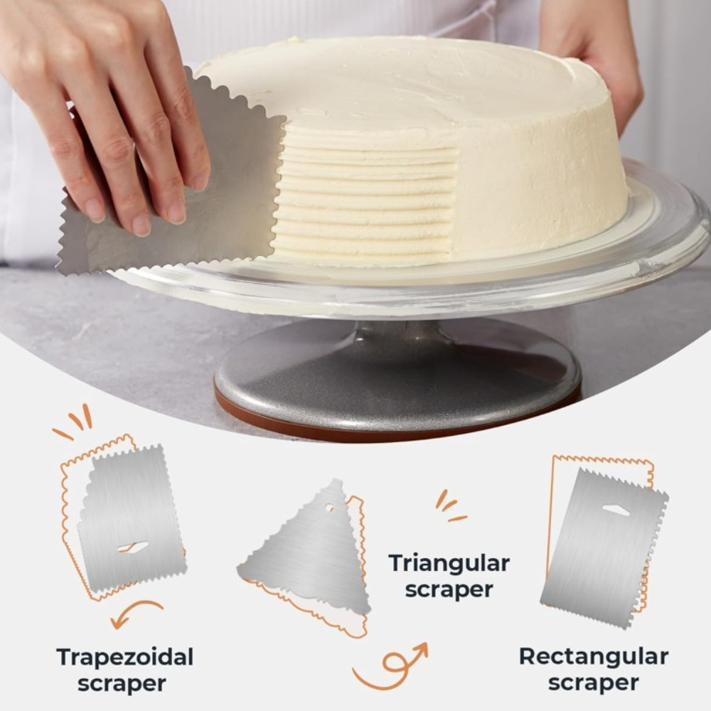 アルミ製ケーキターンテーブルセット、回転式ケーキスタンド付き - Turning Gouge Set のレビューと価格