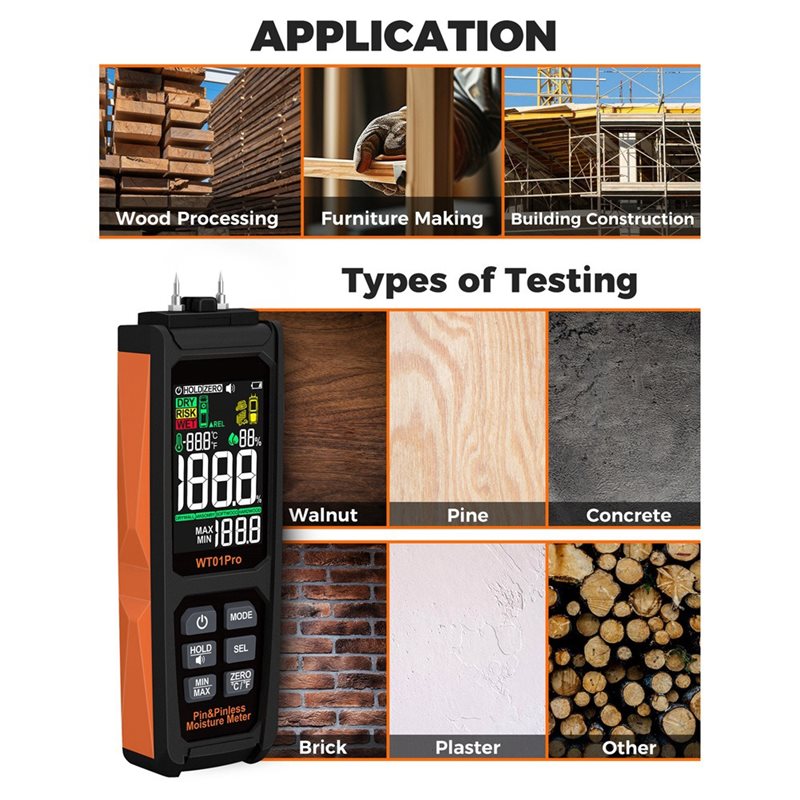 PHFU-木材・コンクリート用2in1水分計 ピンレス＆ピン - Lumber Woodworking のレビューと価格