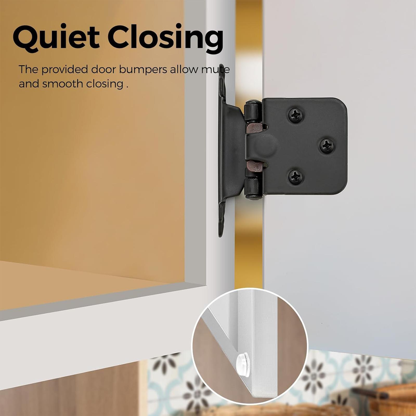 1/2インチ冷間圧延鋼製キャビネットヒンジ、ソフトクローズ、 - Woodworking Kitchen Projects のレビューと価格