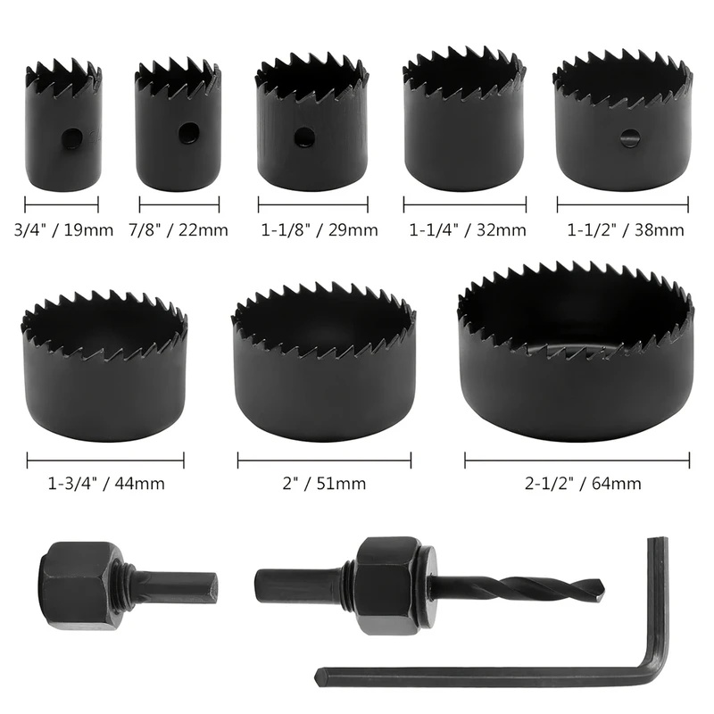 8個入り木工用ホールソーキット 19mm-64mm（3/4イ - Woodworking Kit のレビューと価格