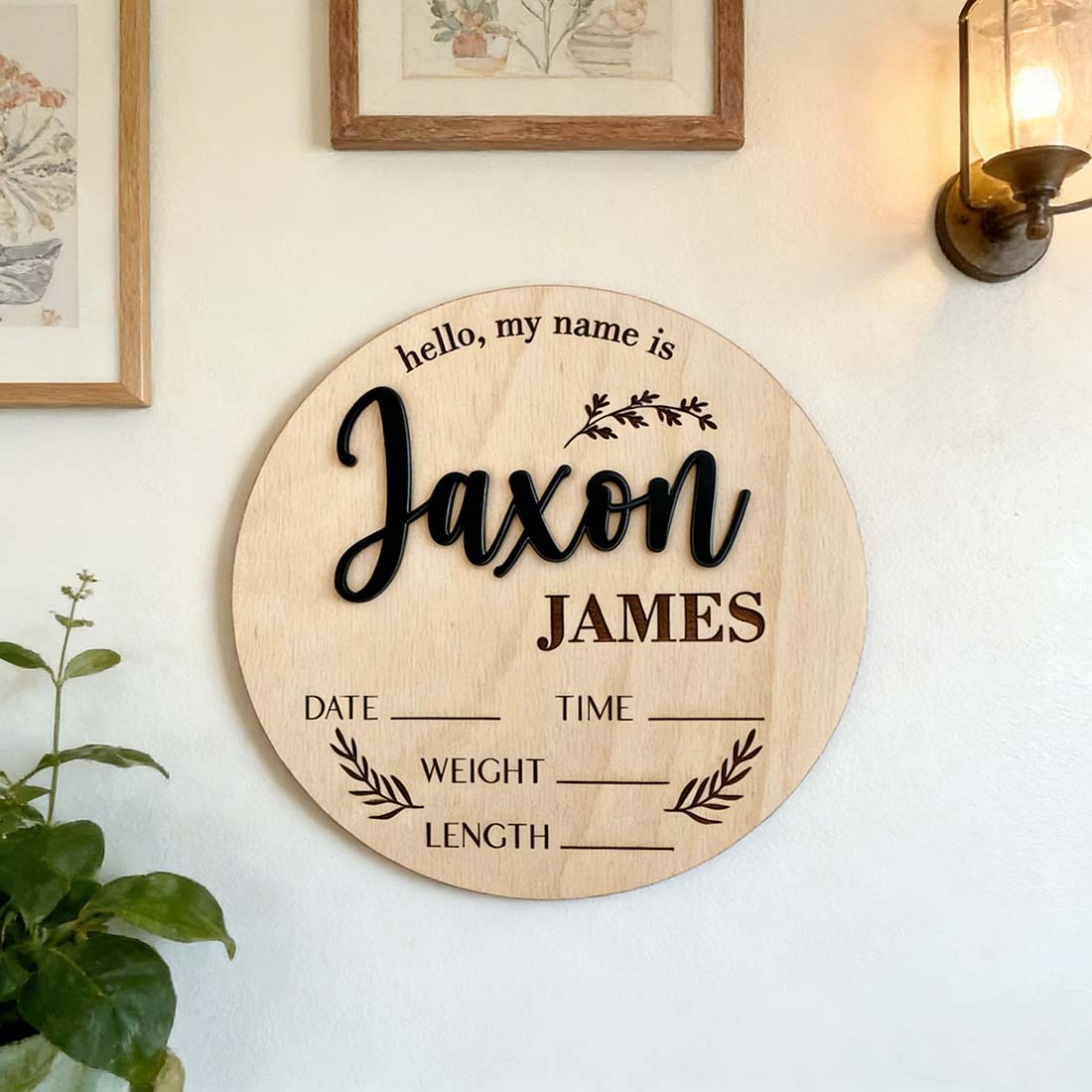 1個入りカスタムベビーアナウンスメントサイン木製名札、ホーム - Woodworking Room のレビューと価格