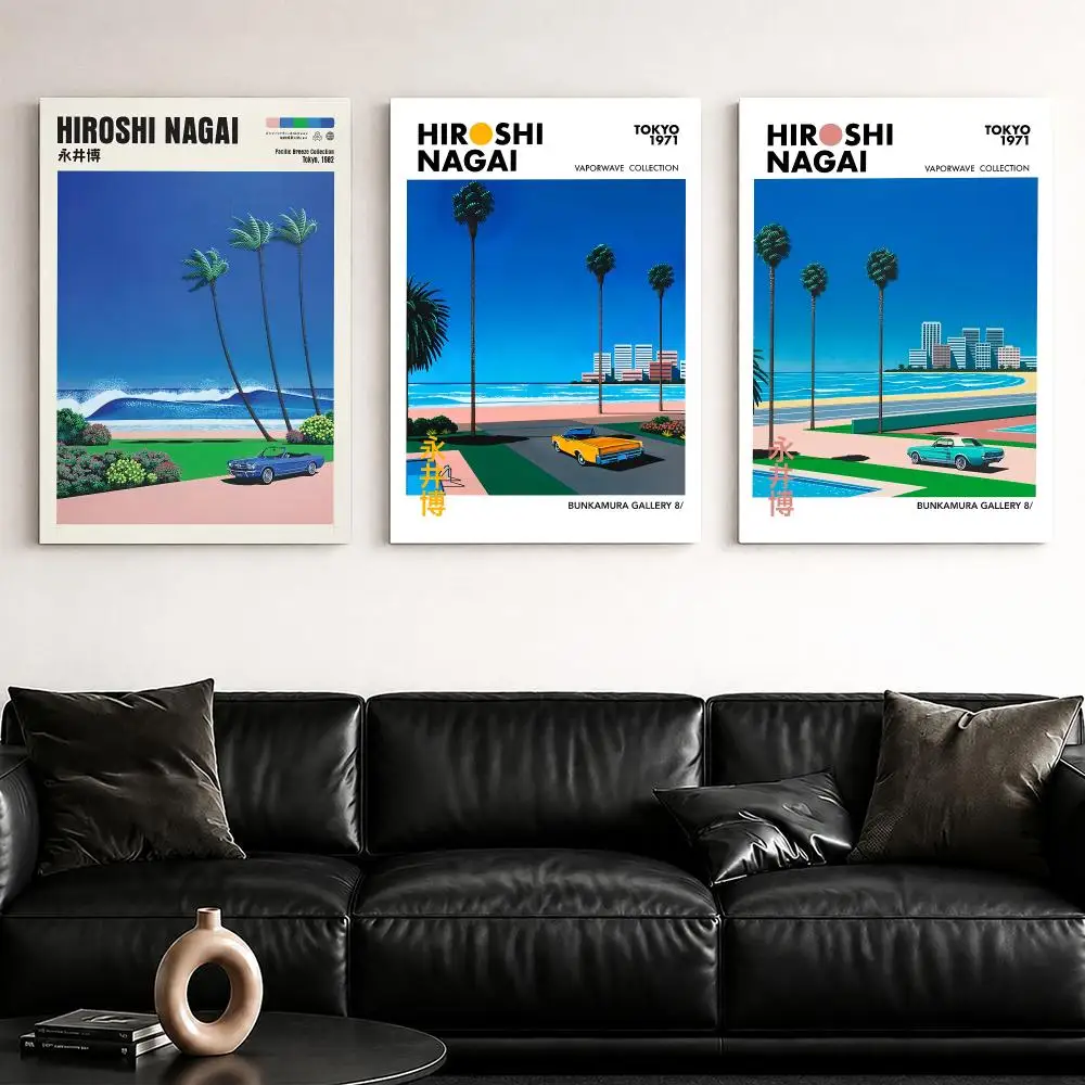 H-Hiroshi Nagai 海岸都市の風景 フレーム付き - Woodworking Room のレビューと価格