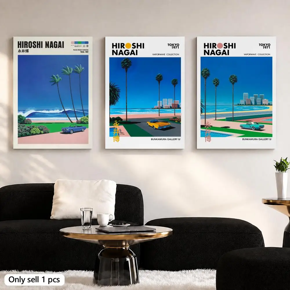 H-Hiroshi Nagai 海岸都市の風景 フレーム付き - Woodworking Room のレビューと価格