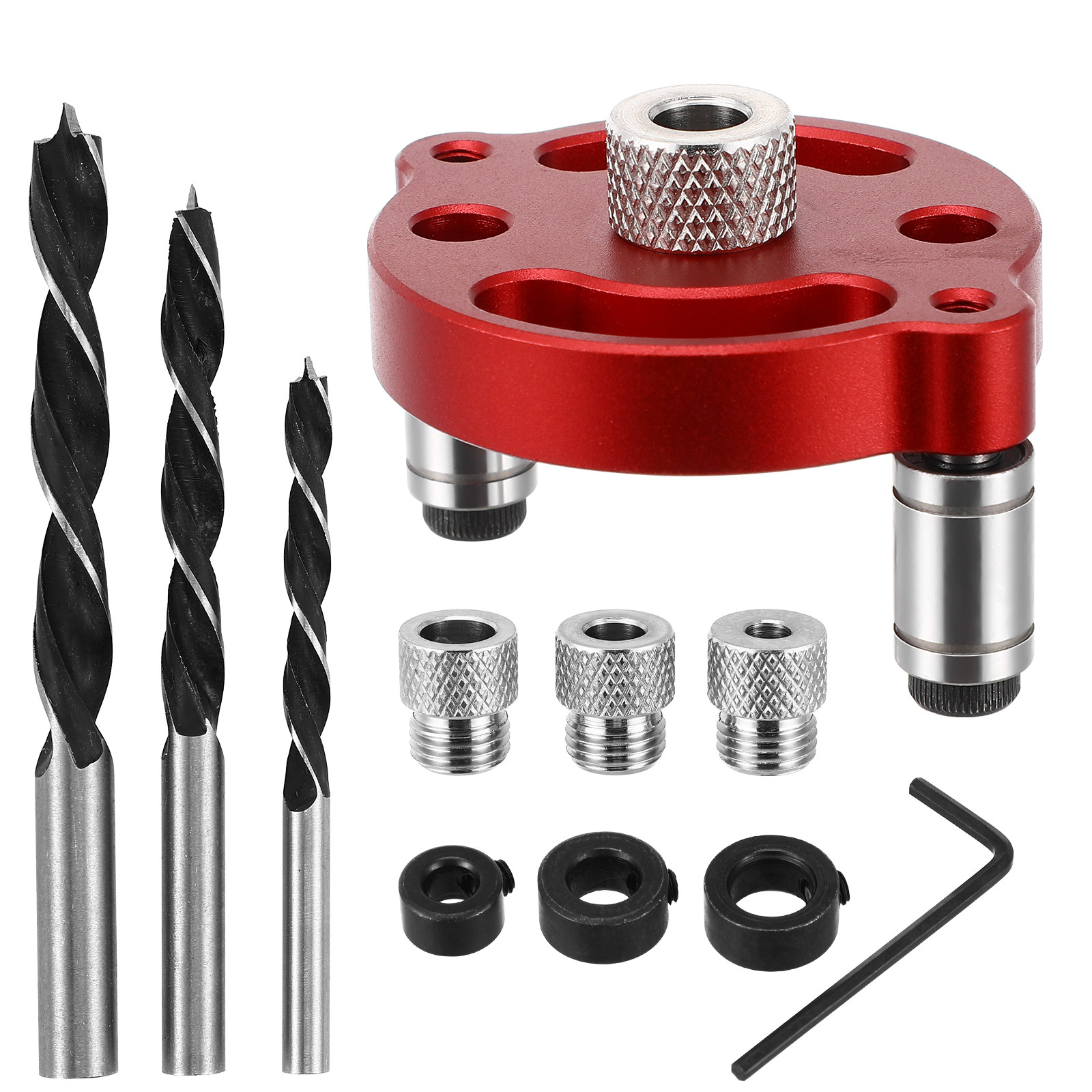1セット アルミ合金製木工用穴あけロケーター 精密ダボジグキ - Woodworking Kit のレビューと価格
