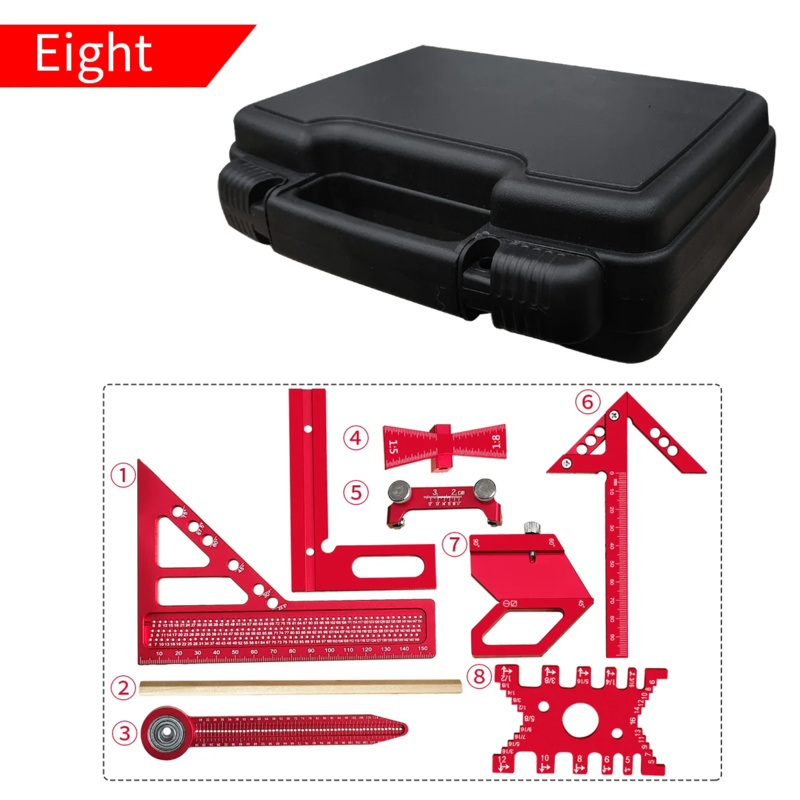 木工用アルミ製直角定規キット（ボックス付き）精密大工用クイッ - Woodworking Kit のレビューと価格