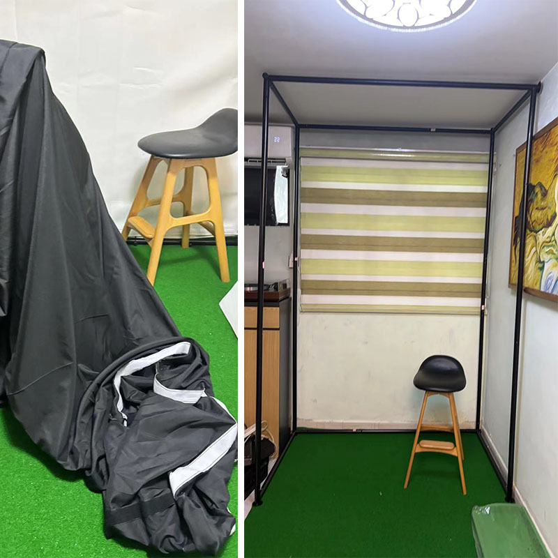 屋内ゴルフシミュレータースタンド（布製衝撃吸収スクリーン付き - Woodworking Simulator のレビューと価格