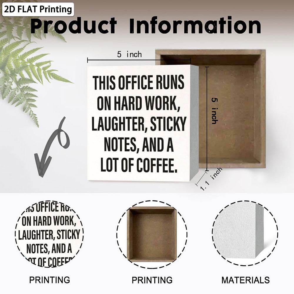 オフィスコーヒーコーヒー語録ボックスサイン5x5インチ、面白 - Woodworking Quotes Funny のレビューと価格