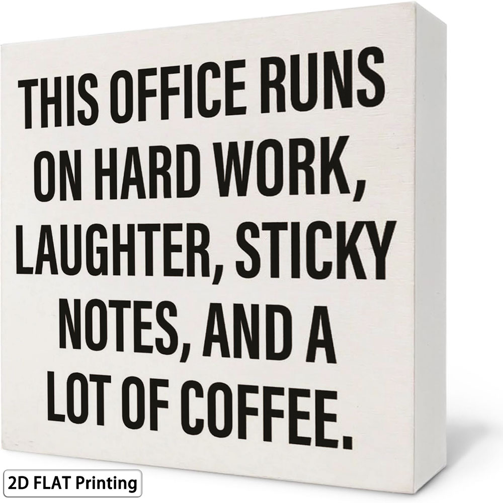 オフィスコーヒーコーヒー語録ボックスサイン5x5インチ、面白 - Woodworking Quotes Funny のレビューと価格