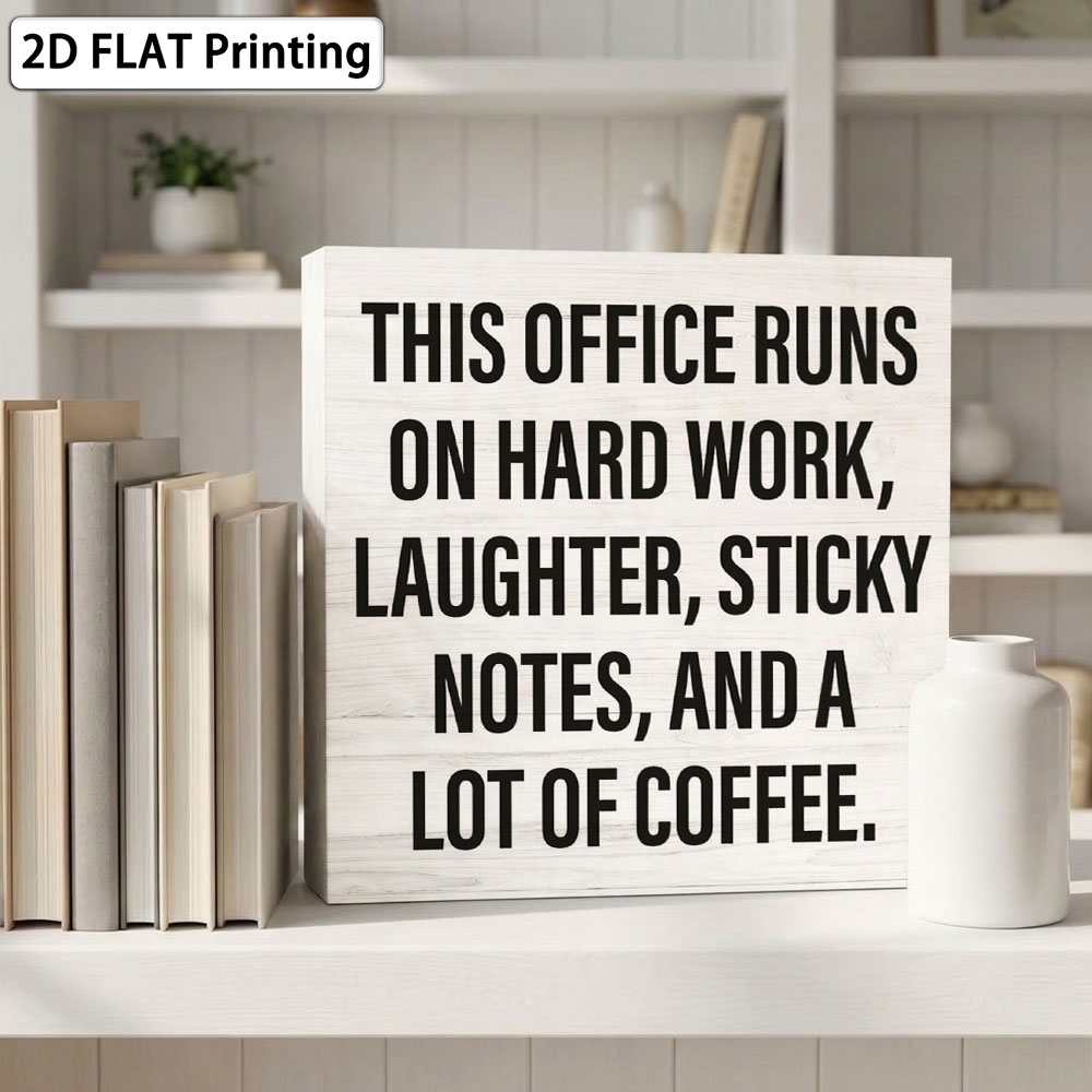 オフィスコーヒーコーヒー語録ボックスサイン5x5インチ、面白 - Woodworking Quotes Funny のレビューと価格